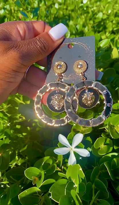 Lion Head Earrings